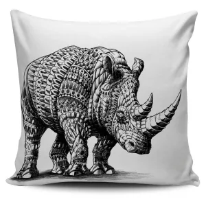 ORNATE RHINO PILLOW COVER