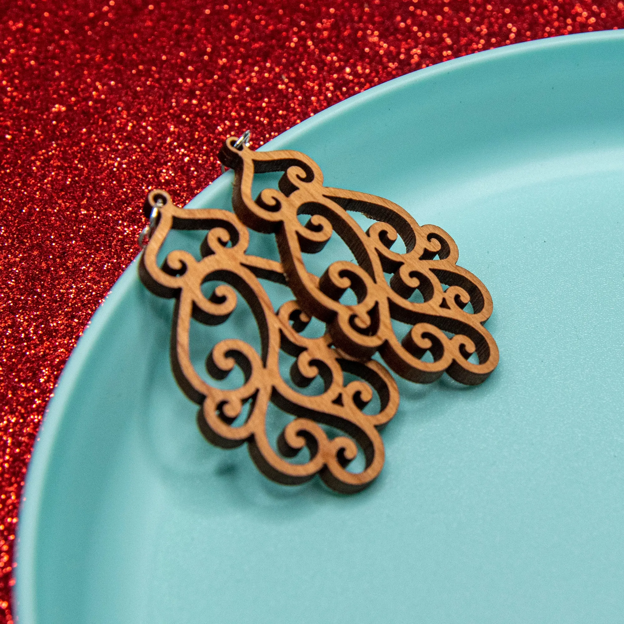Ornate Scrollwork Earrings