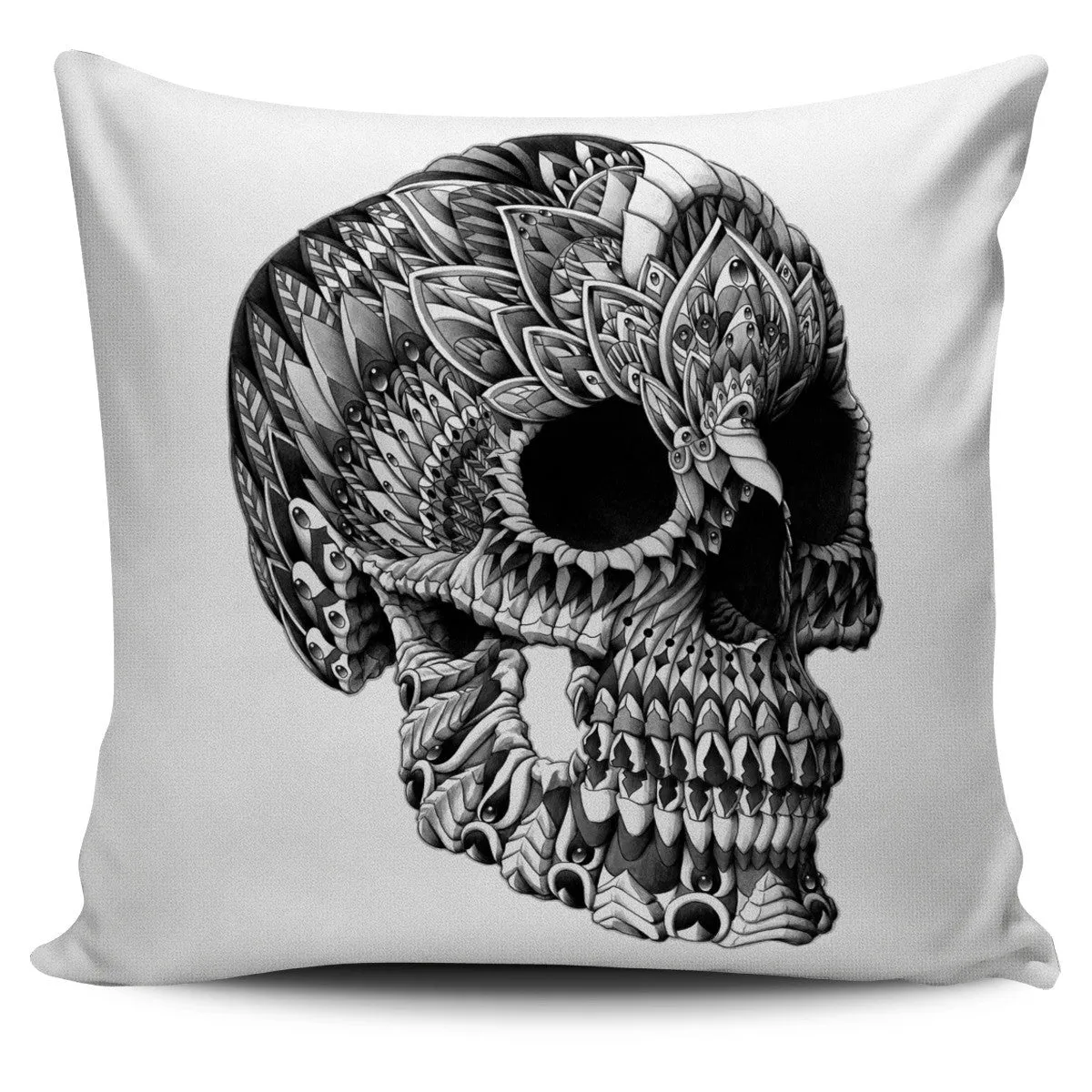 ORNATE SKULL ORNATE ANIMAL PILLOW COVER