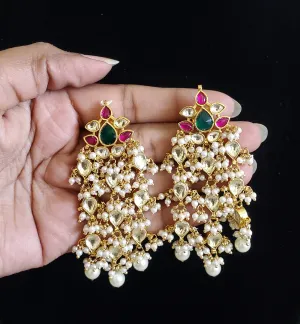 Pachi Kundan Tassel Earrings With Gold Plating B31