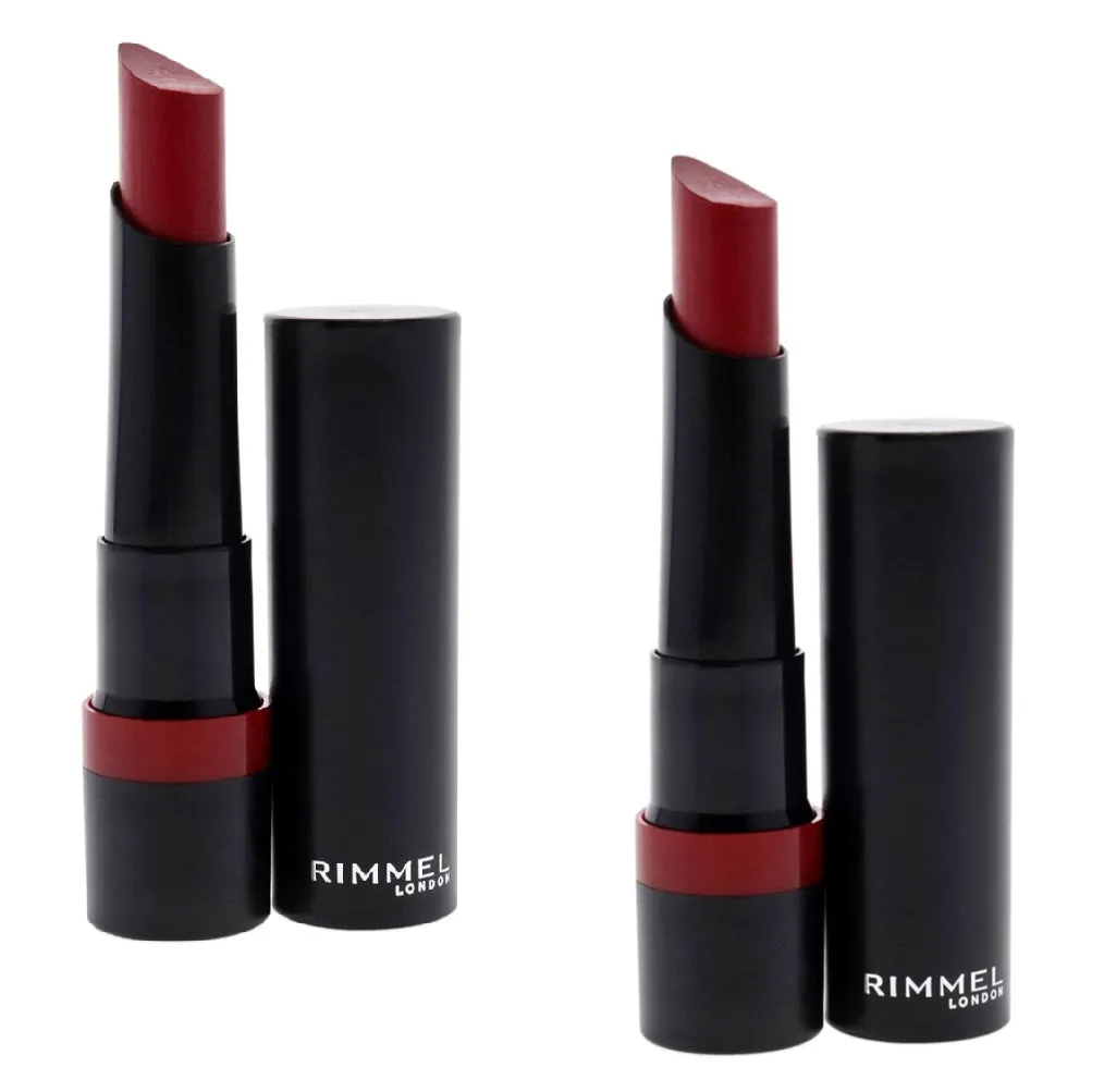 Pack of 2 Rimmel London Lasting Finish Extreme Lipstick, Dat Red 520