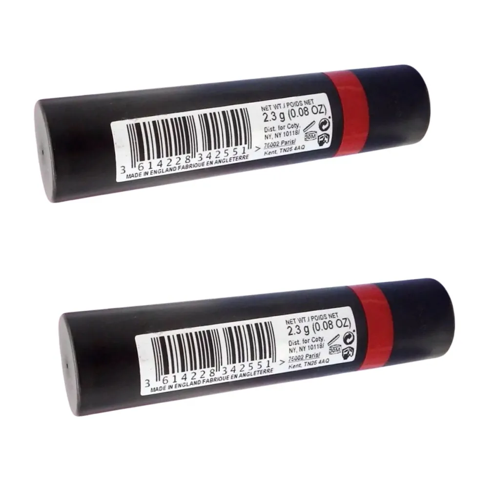 Pack of 2 Rimmel London Lasting Finish Extreme Lipstick, Dat Red 520