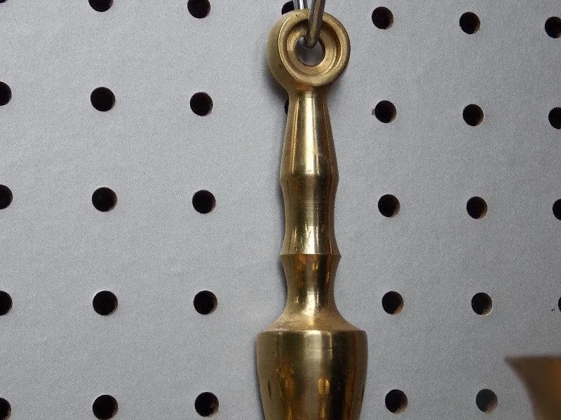 Pair Brass 3-Candle Holder Sconces