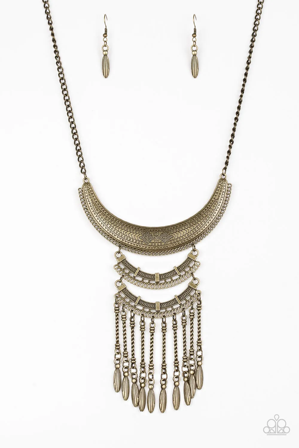 Paparazzi Eastern Empress - Brass Necklace