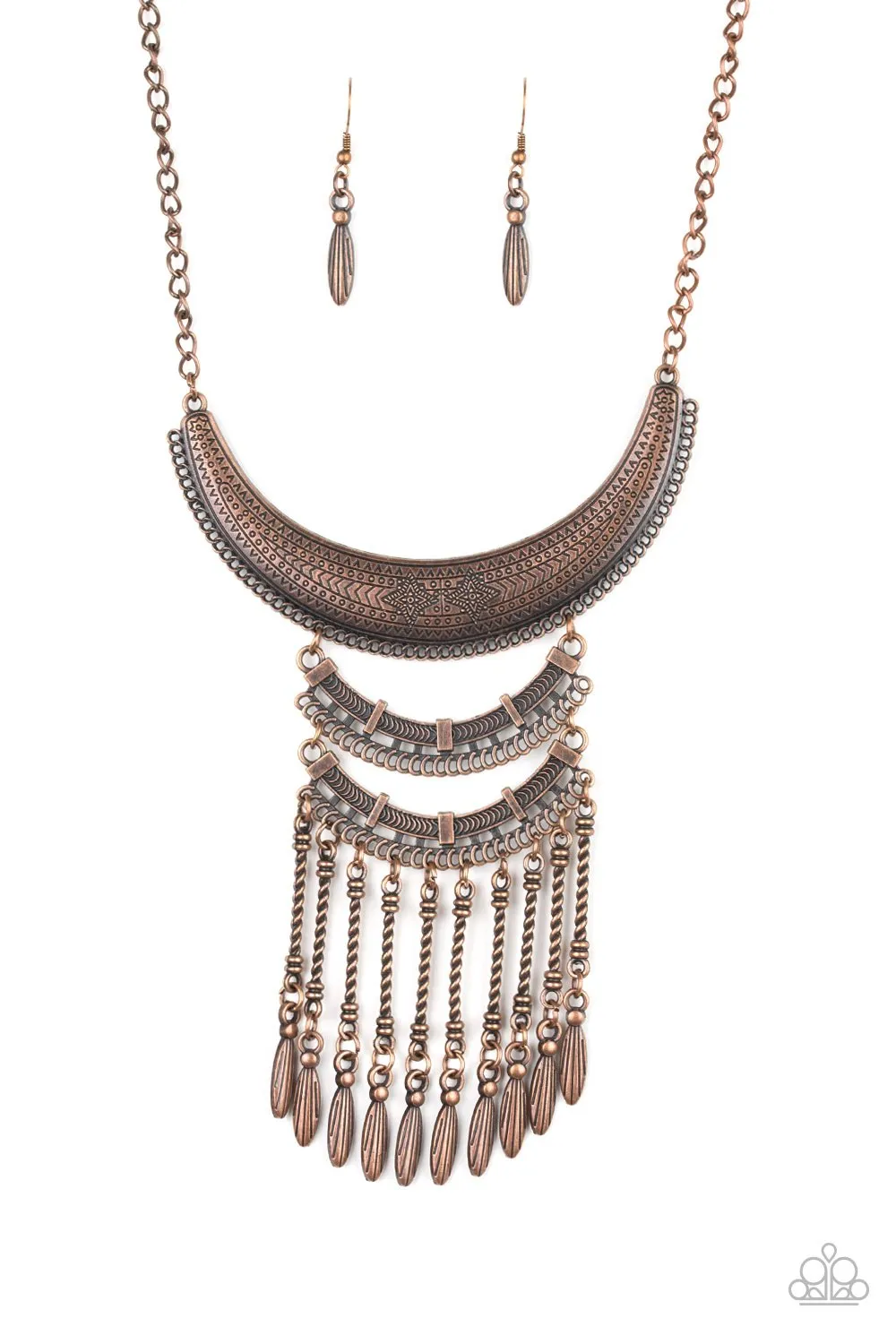 Paparazzi - Eastern Empress - Copper Necklace