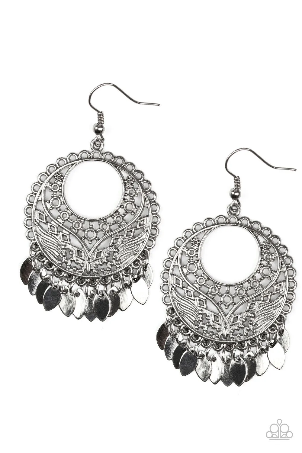 Paparazzi- Far Off Horizons- Black Earrings