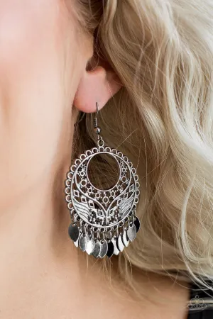 Paparazzi- Far Off Horizons- Black Earrings