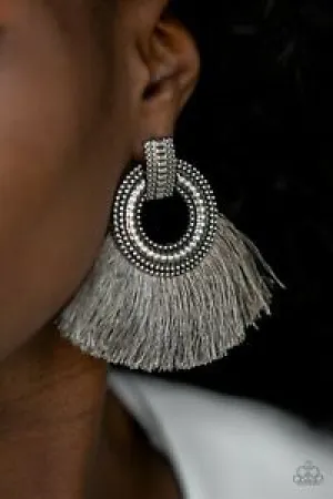 Paparazzi I Am Spartacus Earrings Silver