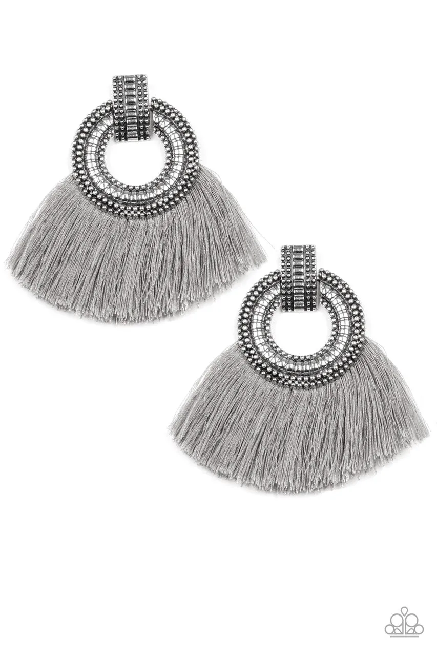 Paparazzi I Am Spartacus Earrings Silver