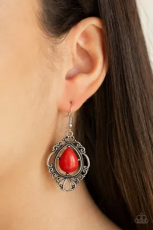 Paparazzi Southern Fairytale Earrings Red