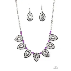 Paparazzi Terra Trailblazer Purple Necklace & Earrings Set