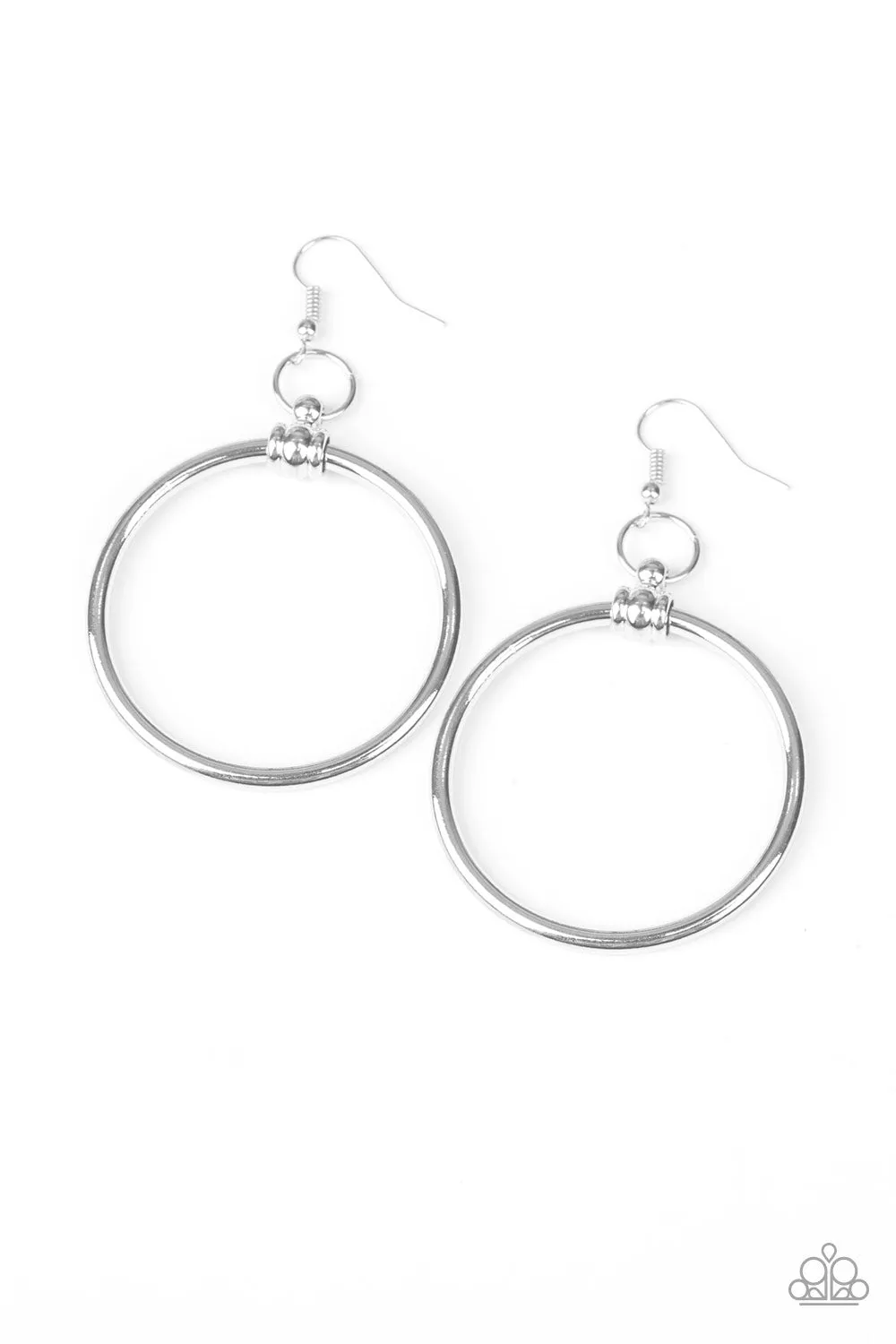Paparazzi - Total Focus - Silver Earrings