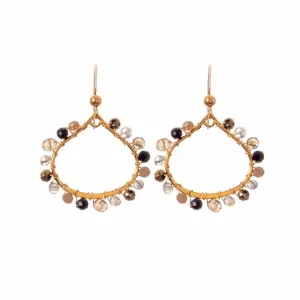 Paris Lily Mini Petal Hoop Earrings