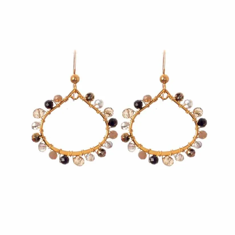 Paris Lily Mini Petal Hoop Earrings
