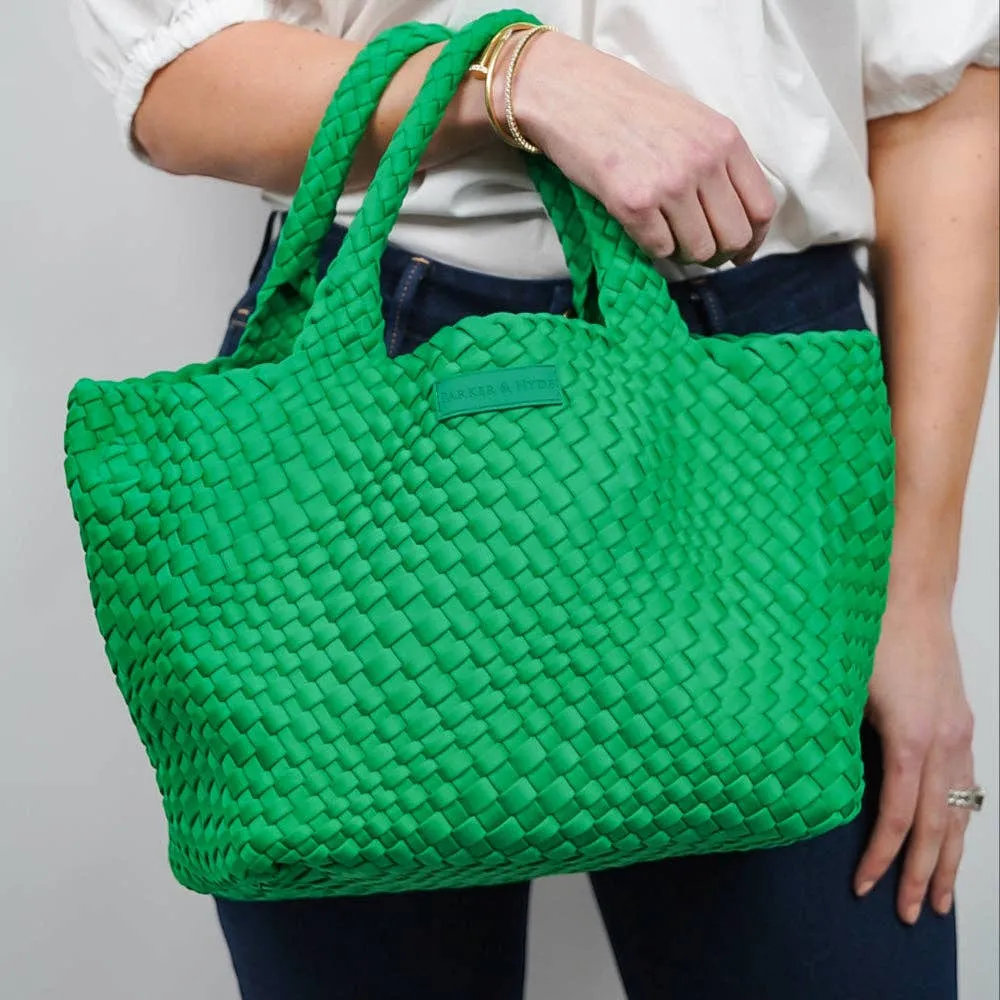 Parker & Hyde - Kelly Green Woven Tote