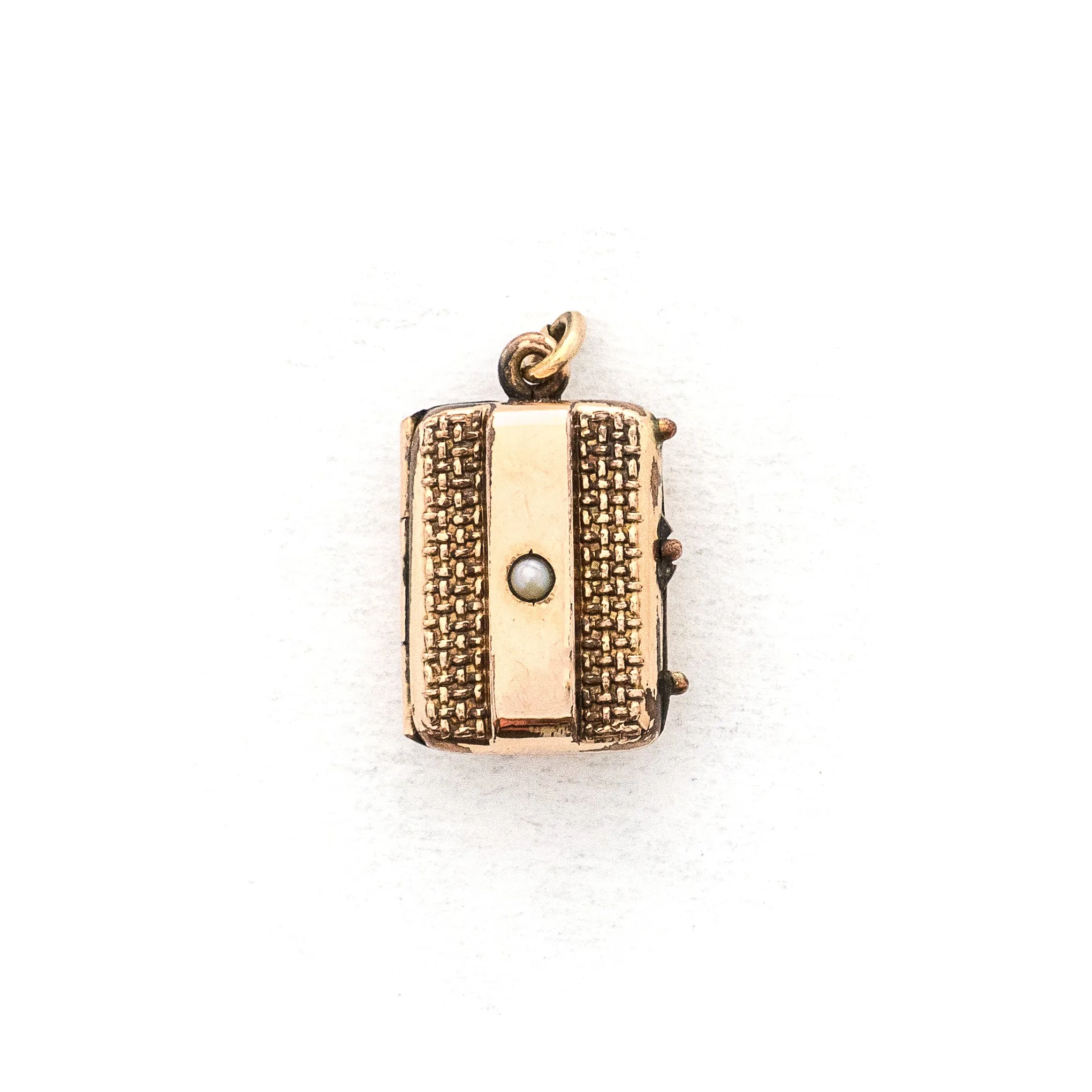 Pearl & Onyx Antique Book Locket