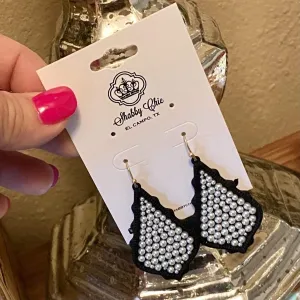 Pearl Girl Earrings - Black