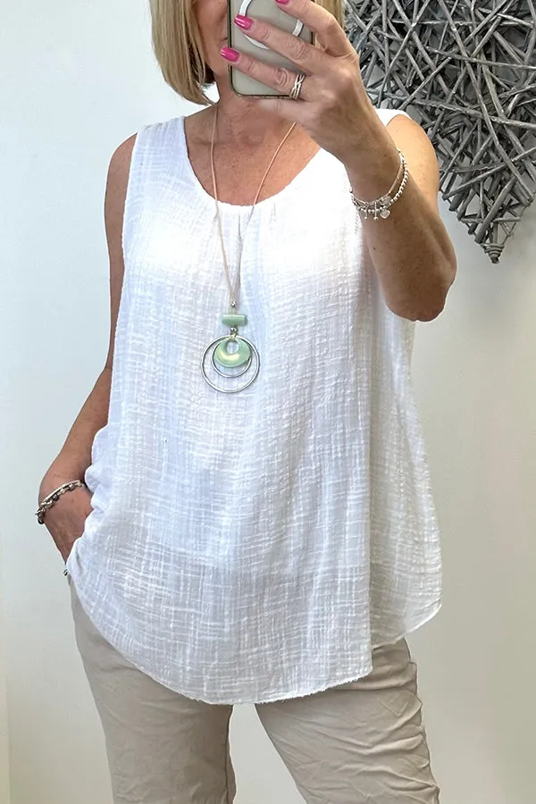 Penelope Necklace Lined Vest Top