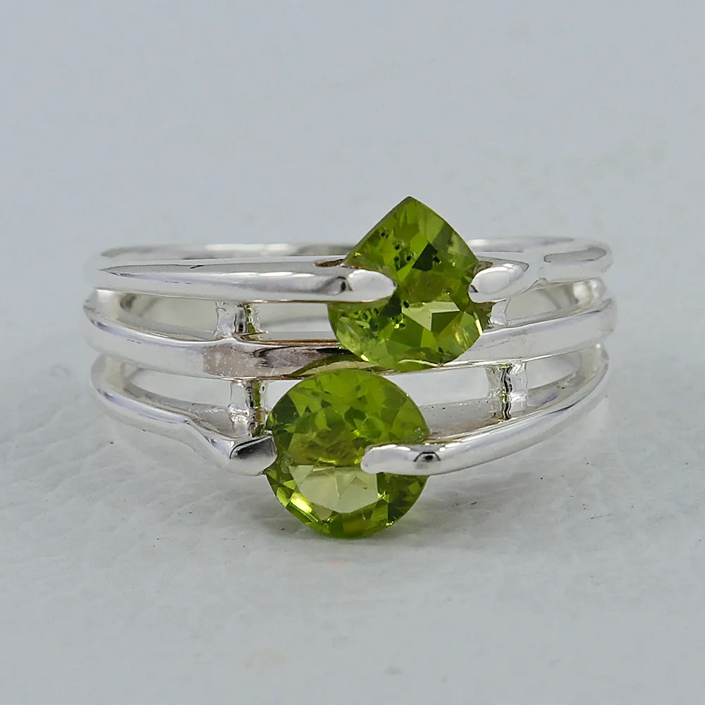 Peridot Designer Silver Ring