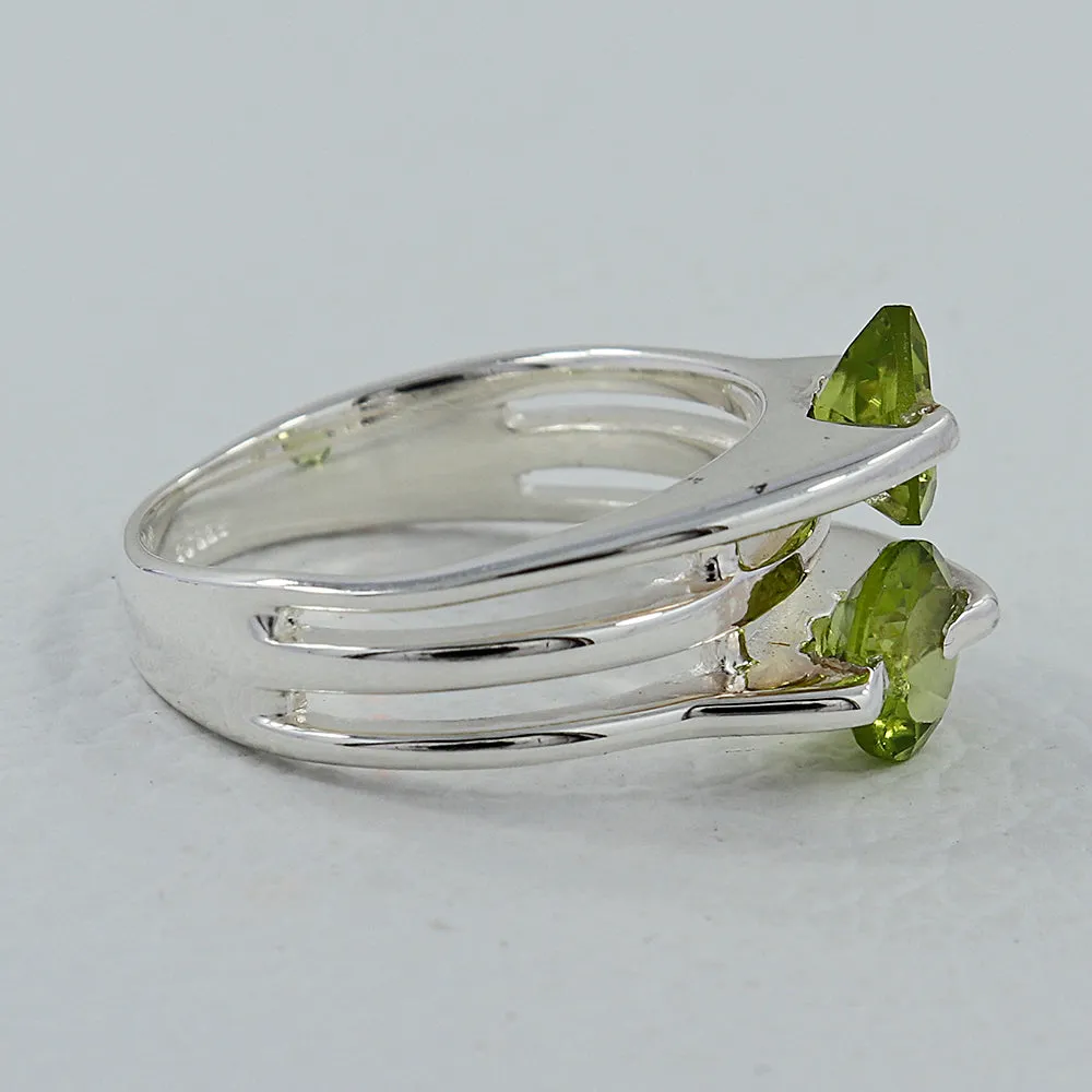 Peridot Designer Silver Ring