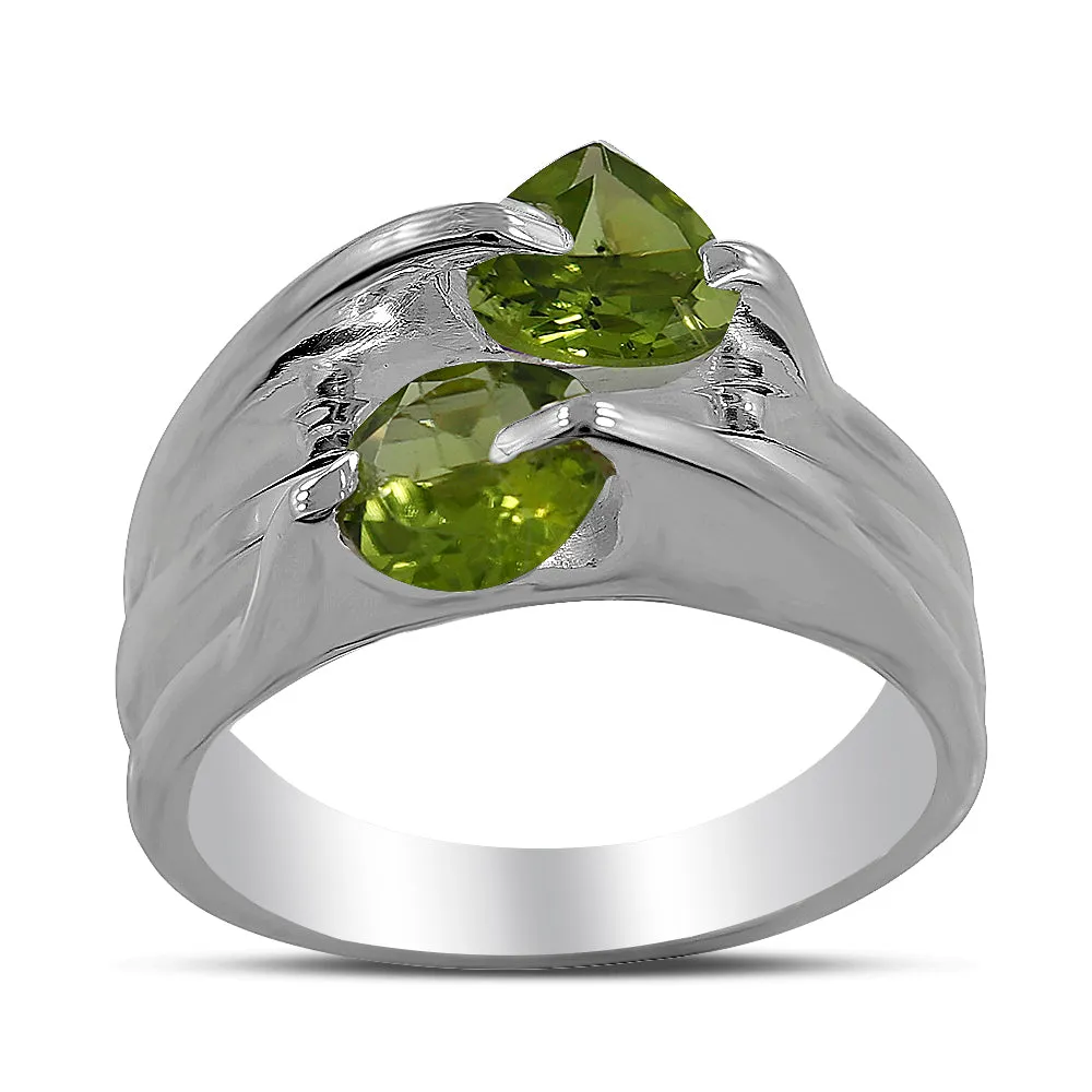 Peridot Designer Silver Ring