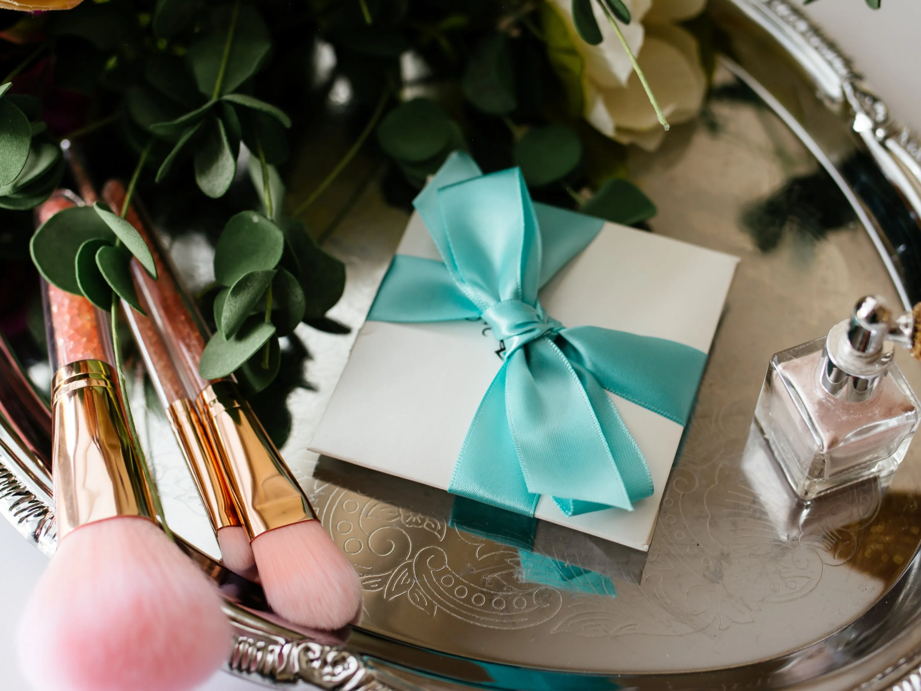 Personalized Gold Compact Mirror