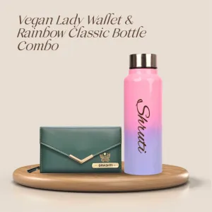Personalized Lady Wallet with Classic Bottle 2.0 - Grey