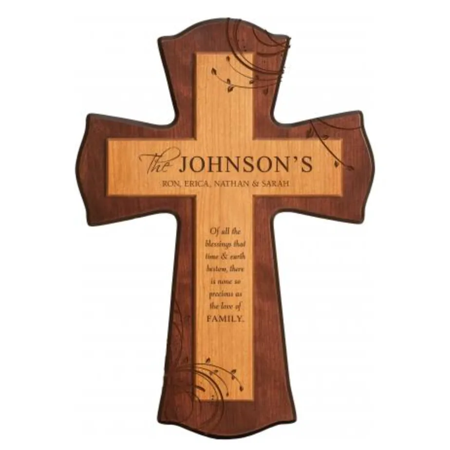 Personalized Ornate Cherry Cross