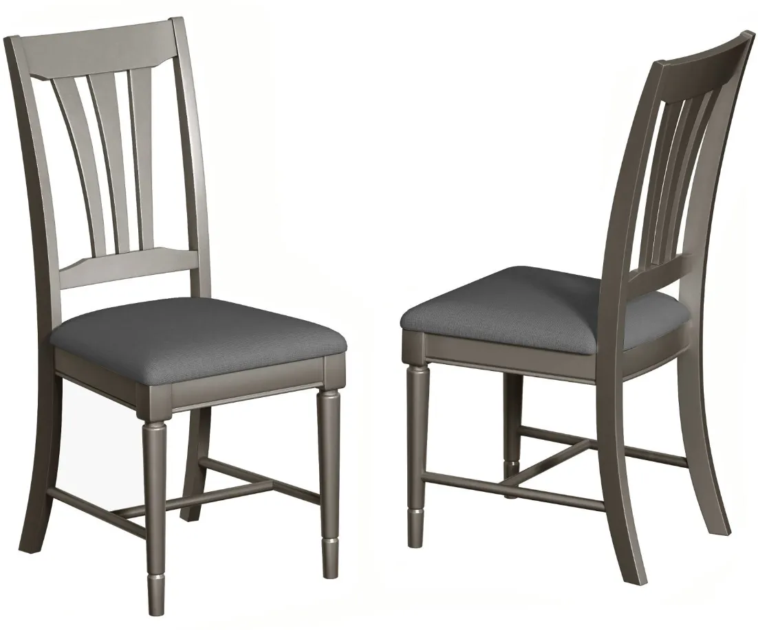 Pewter Oak Dining Chair