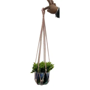 Pink Macramé Planter Hanger (Plant Not Included)
