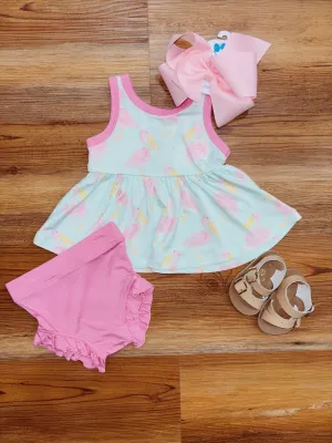 Pink Pelican Peplum Set