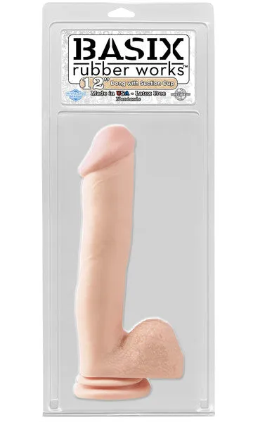 Pipedream Basix - 12" Dong With Suction Flesh