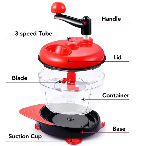 Powerful Handheld Fruit Vegetable Chopper Nuts Mincer Onion Salad Blender Food Processor