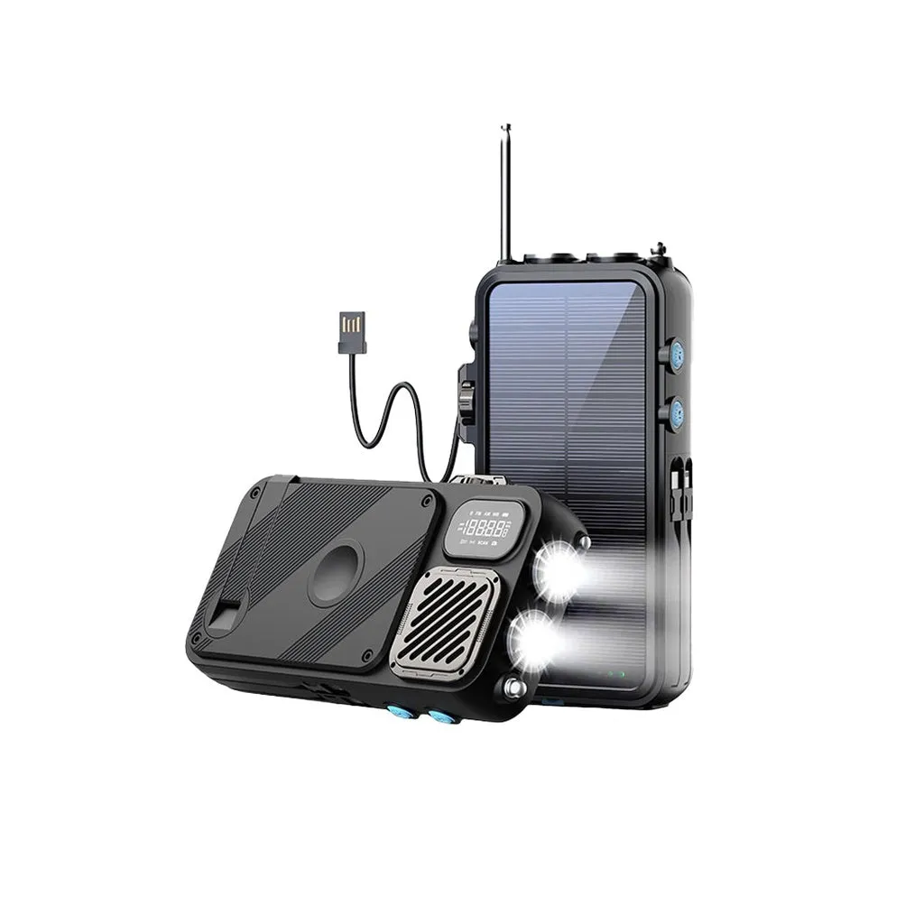 Powerology 16000mAh Solar Power/Fm Radio/ Speaker/ Lights