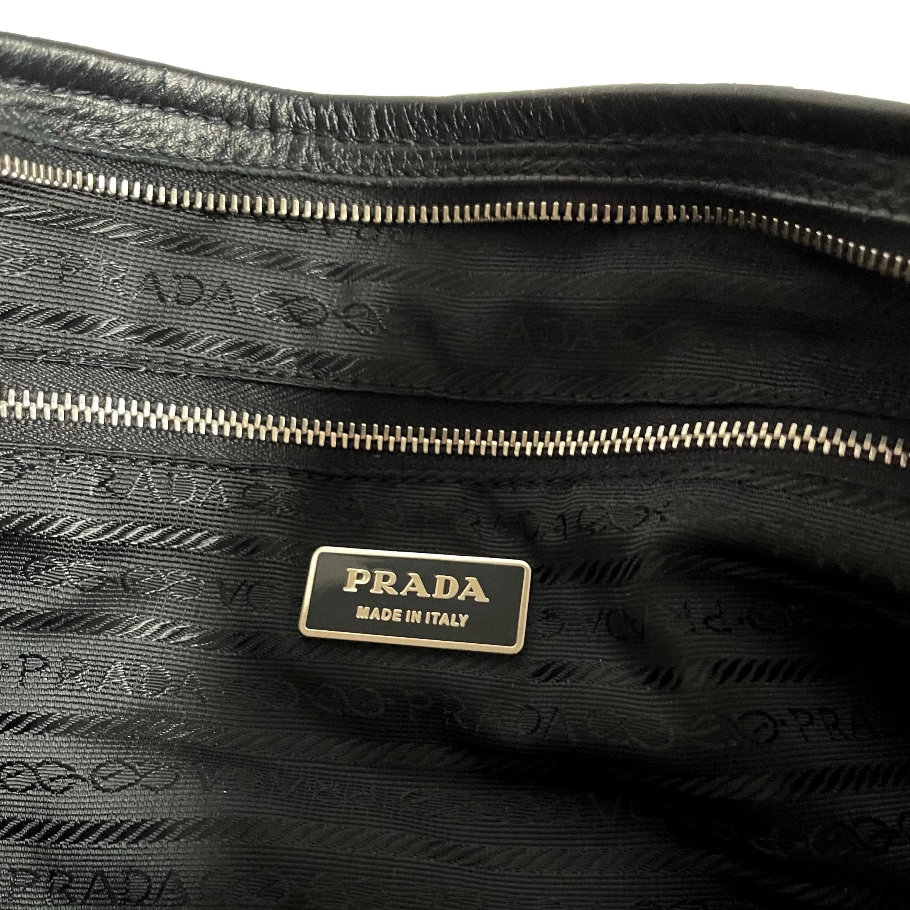Prada Black Polka Dot Top Handle