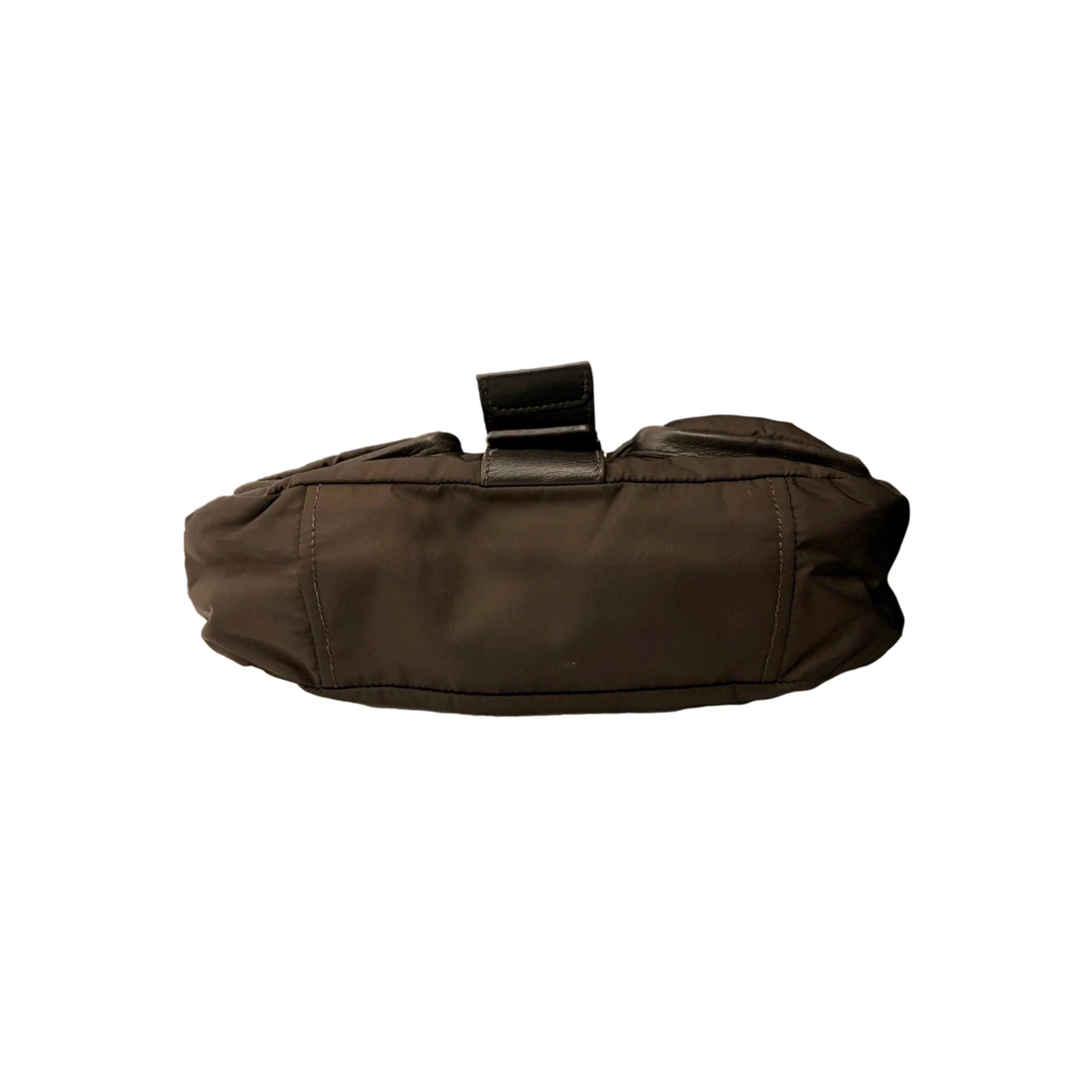 Prada Brown Nylon/Leather Shoulder Bag