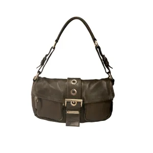 Prada Brown Nylon/Leather Shoulder Bag