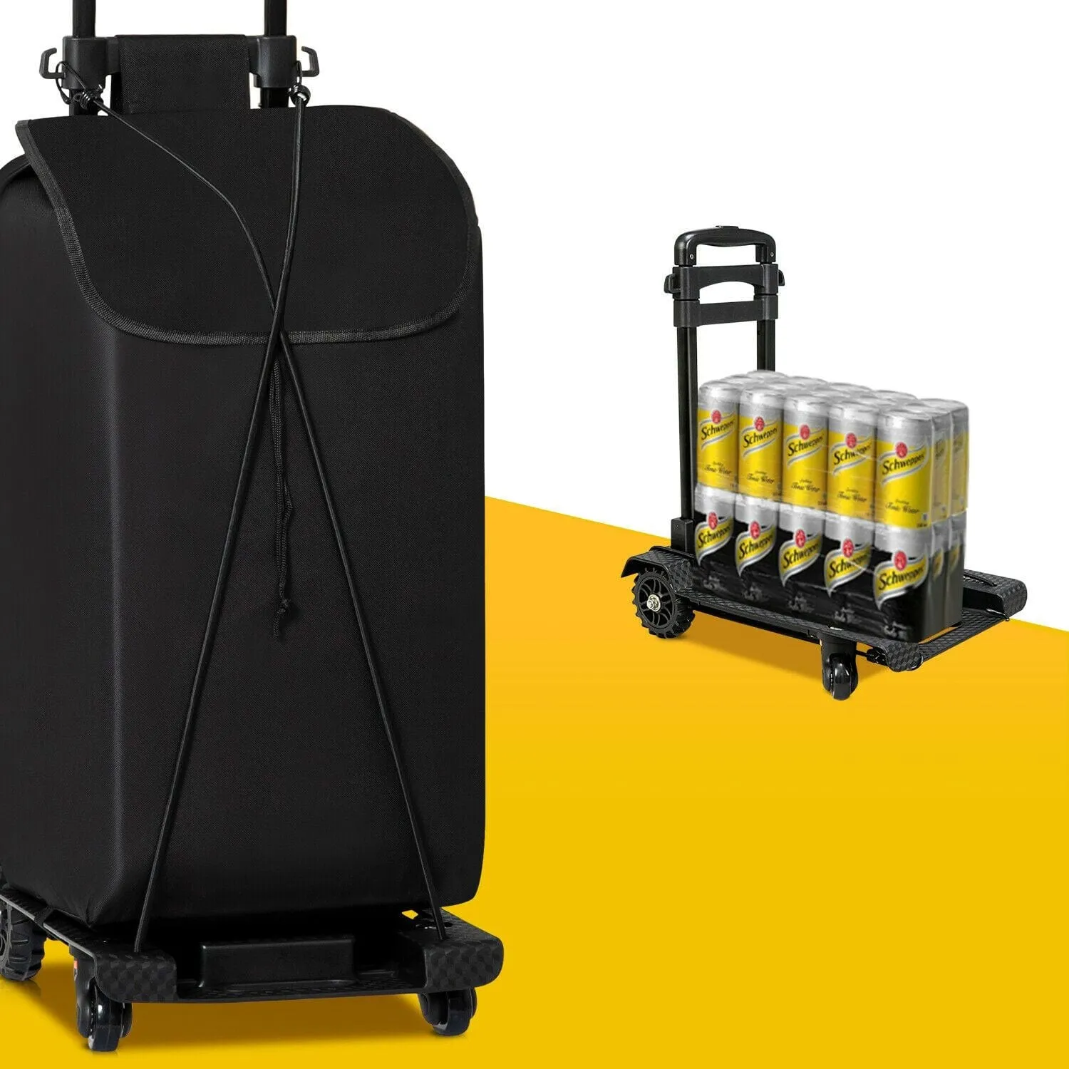 Premium Folding Personal Wheeled Shopping Grocery Bag Cart