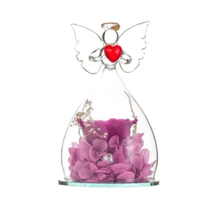 Preserved Rose Angel Dome – Elegant And Aesthetic Winter Gift