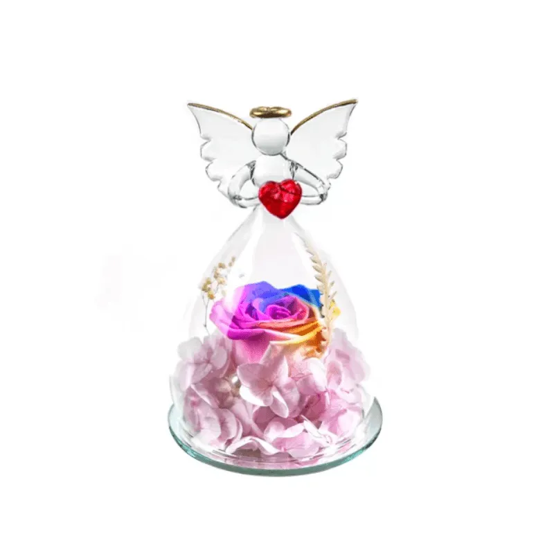 Preserved Rose Angel Dome – Elegant And Aesthetic Winter Gift