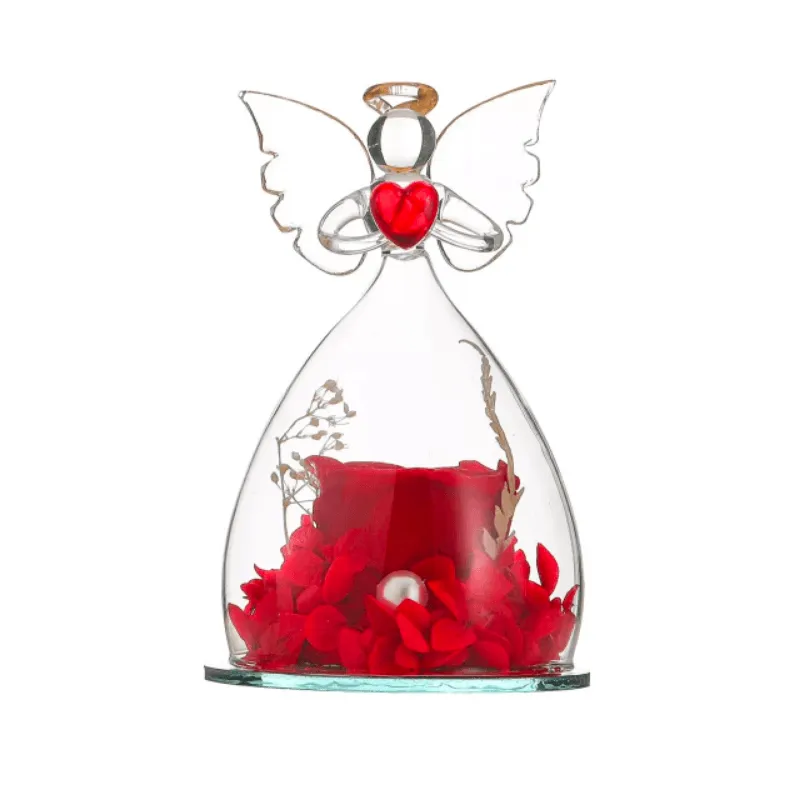 Preserved Rose Angel Dome – Elegant And Aesthetic Winter Gift