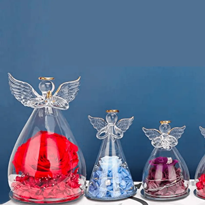 Preserved Rose Angel Dome – Elegant And Aesthetic Winter Gift