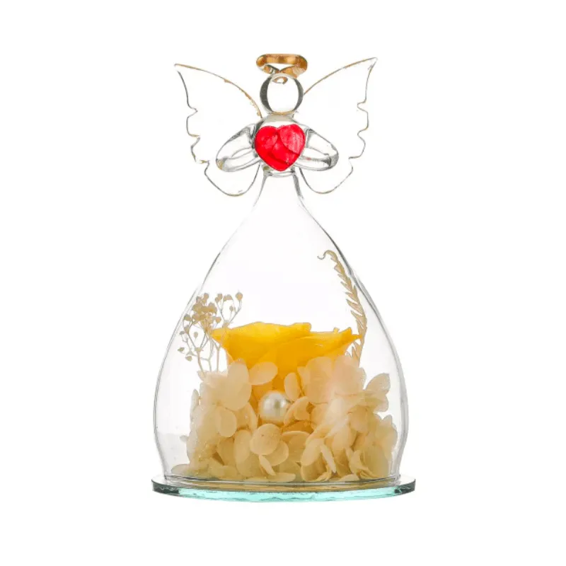 Preserved Rose Angel Dome – Elegant And Aesthetic Winter Gift