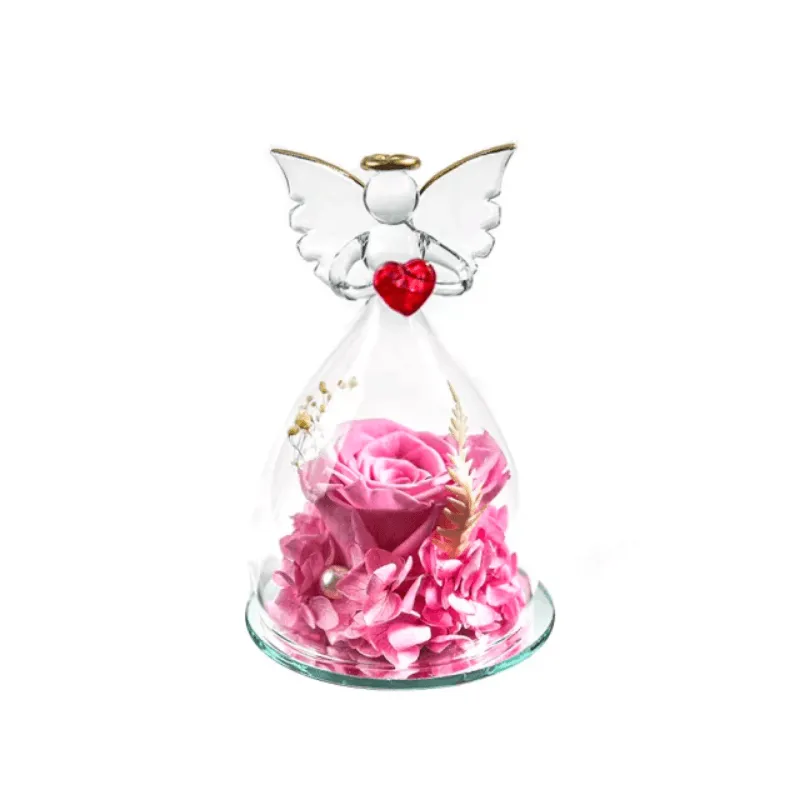 Preserved Rose Angel Dome – Elegant And Aesthetic Winter Gift