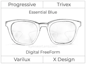 Progressive - Varilux - X Design - Digital - Trivex - Smart Blue Filter