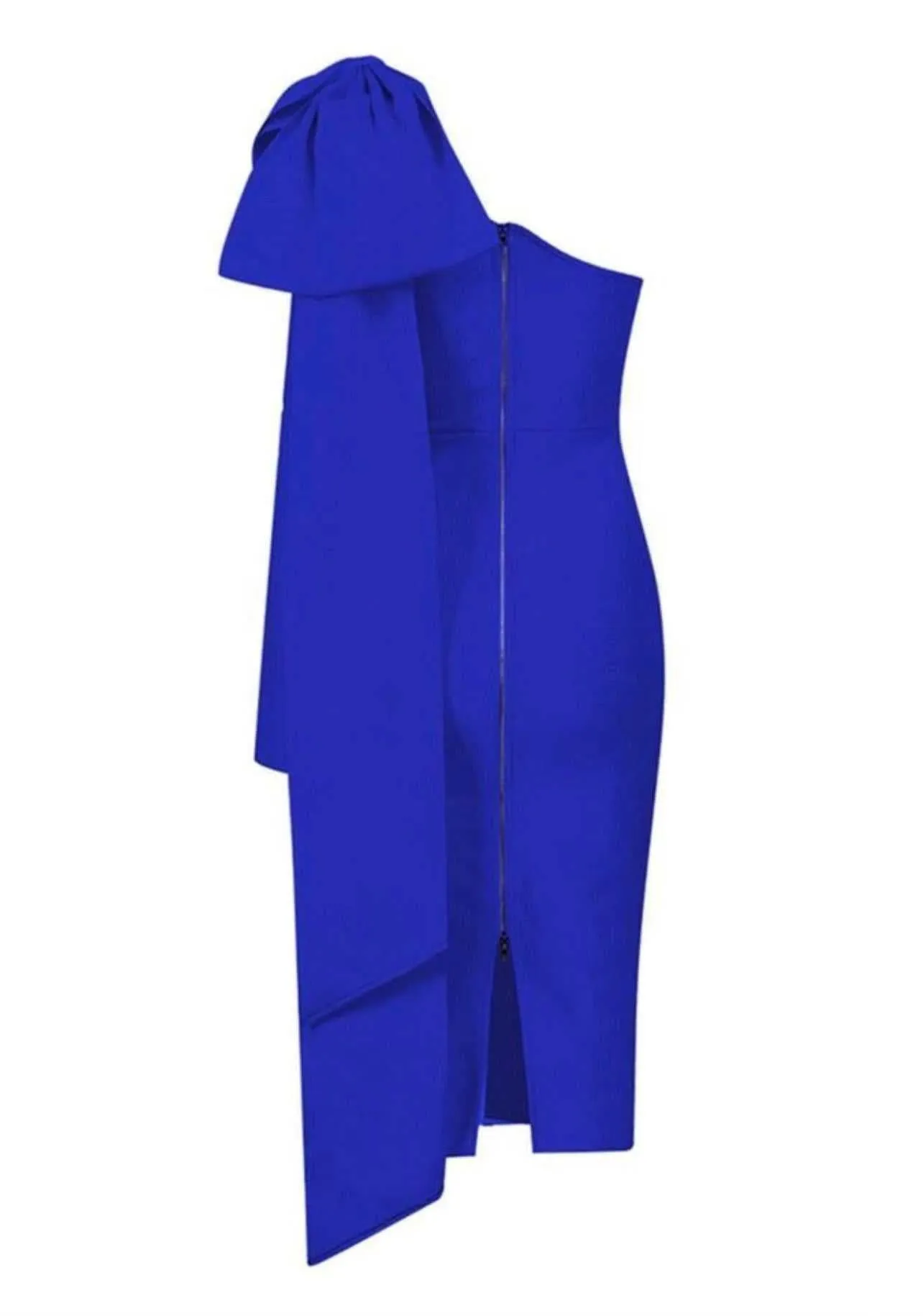 "LAUREN" BLUE MIDI PARTY DRESS
