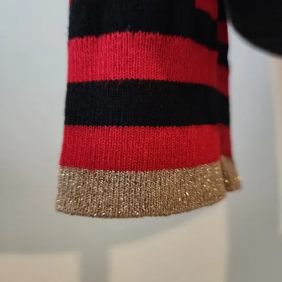 🔥Ralph Lauren Silk Blend Gold Trim Turtleneck