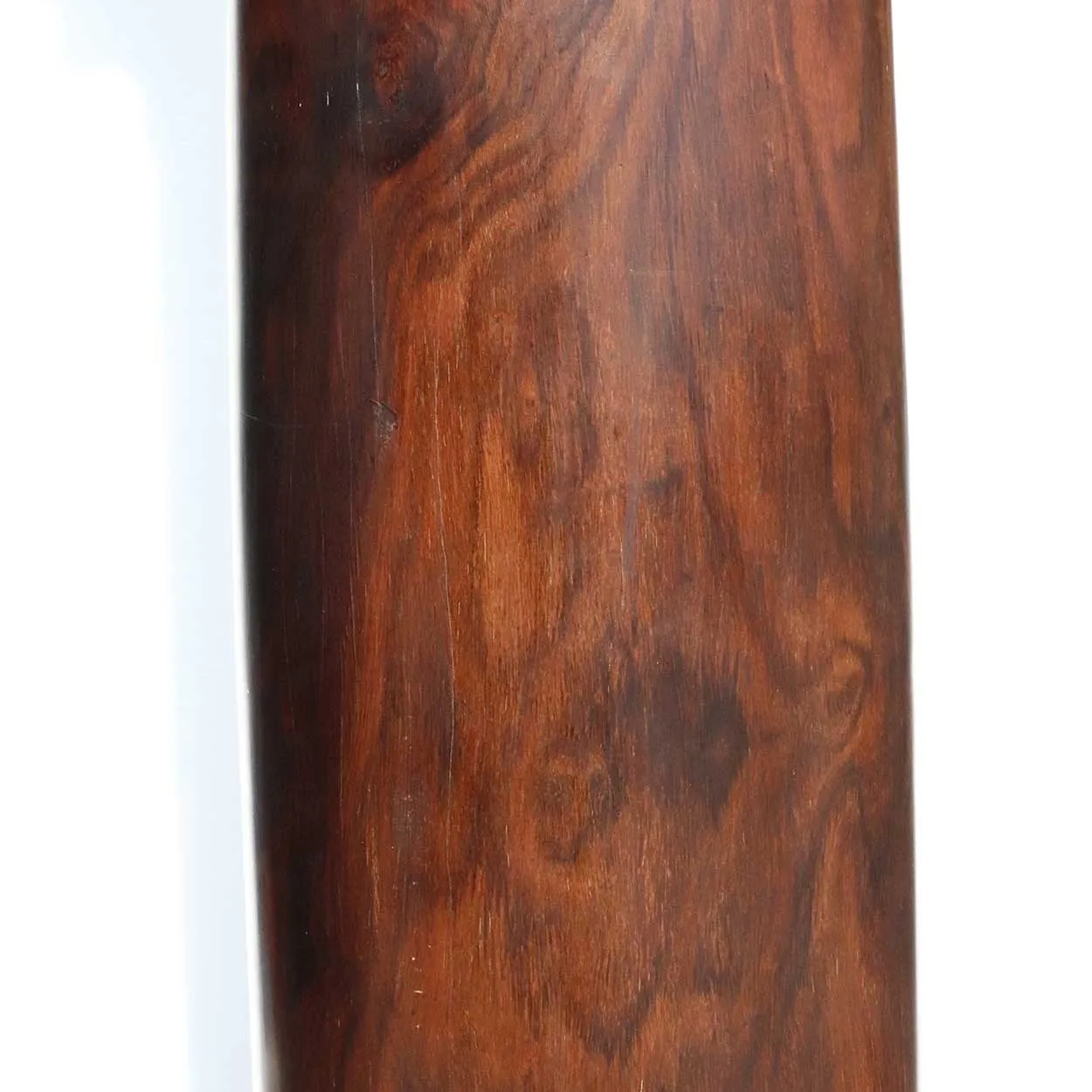 Rare Large Solid Rosewood, Brass Mounted and Teak Capital Pillar