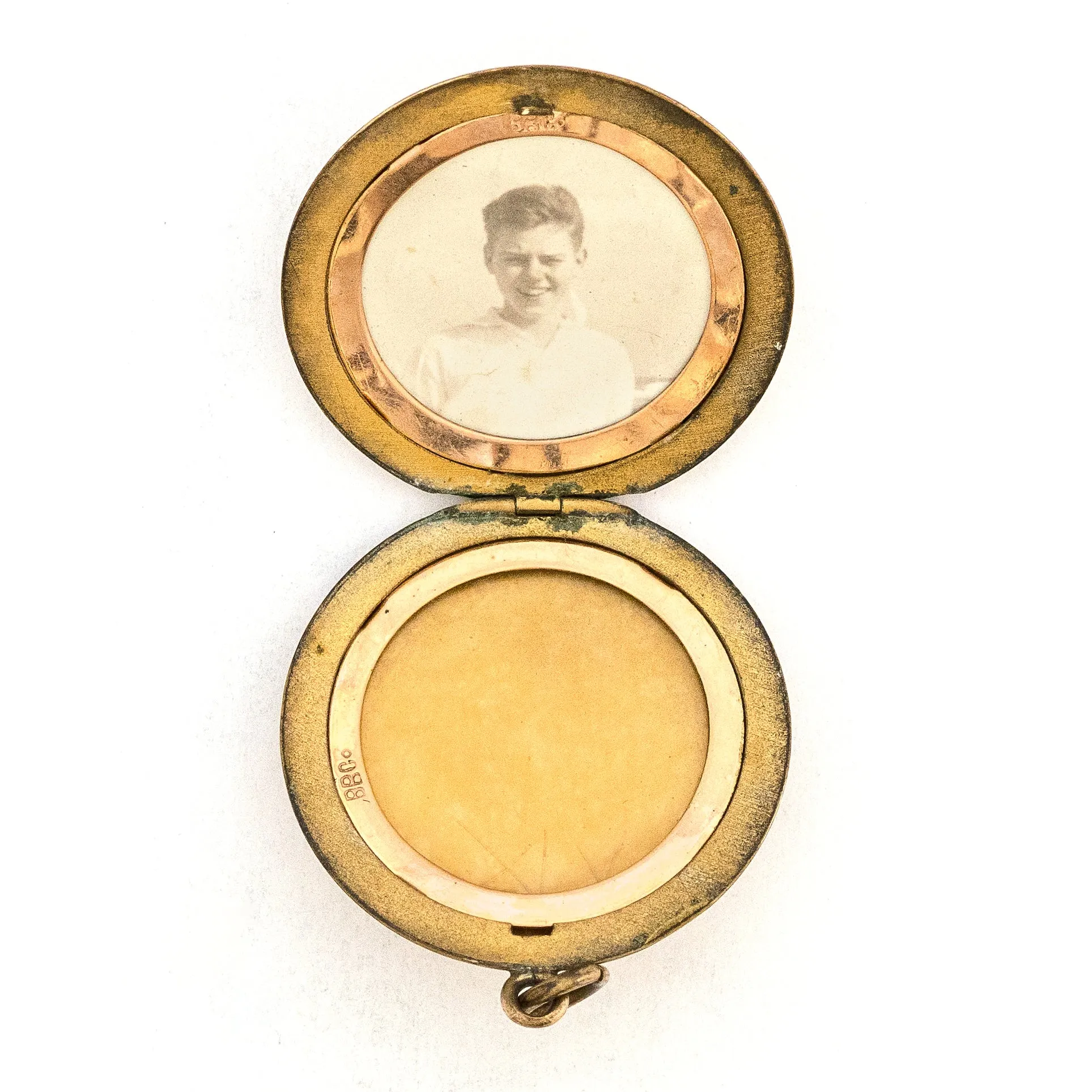 Red & White Forget Me Not Locket