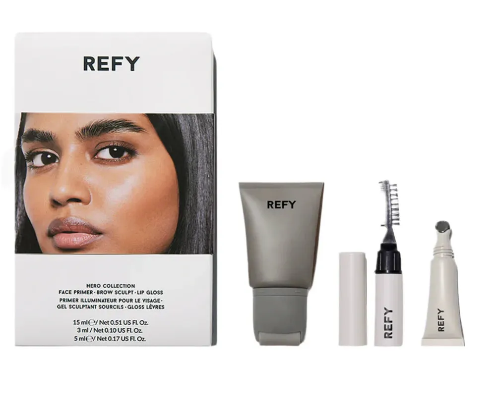 REFY | Hero Collection: Face primer, Brow sculpt, Lip gloss